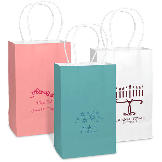 Design Your Own Jewish Celebration Medium Twisted Handled Bags